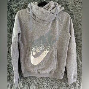 Nike Funnel Neck Hoodie - Size XS | Color: Grey